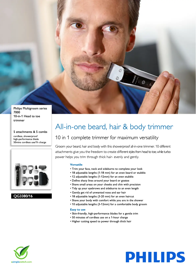 Image de la première page du manuel de l'appareil Series 7000 QG3380