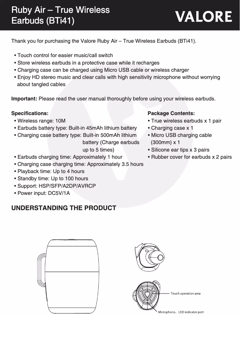 Image de la première page du manuel de l'appareil BTi41