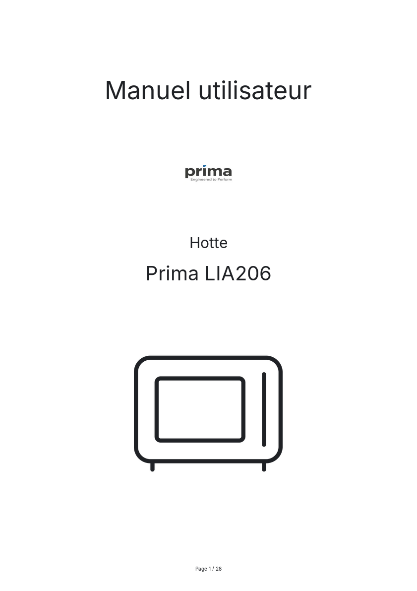 Image de la première page du manuel de l'appareil LIA206