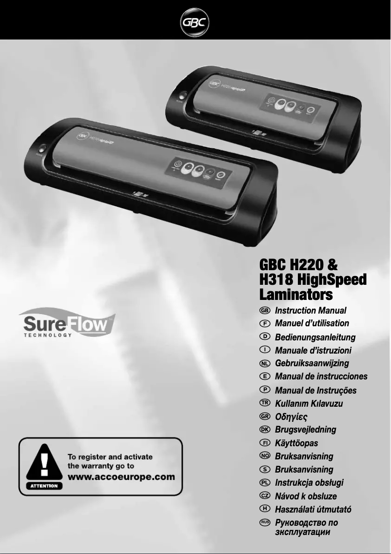 Página 1 del manual Manual de usuario GBC 4400306EU