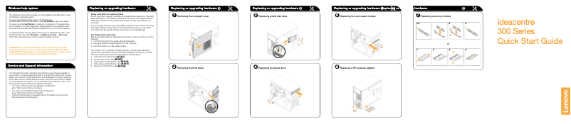 Page n°1 - Guide de démarrage rapide Lenovo IdeaCentre 300
