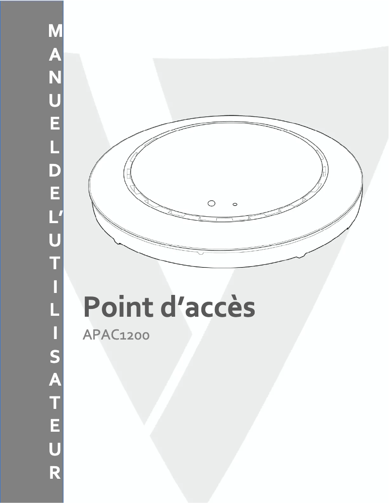 Page n°1 - Manuel utilisateur V7 APAC1200