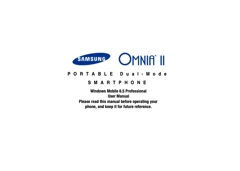 Image de la première page du manuel de l'appareil OMNIA