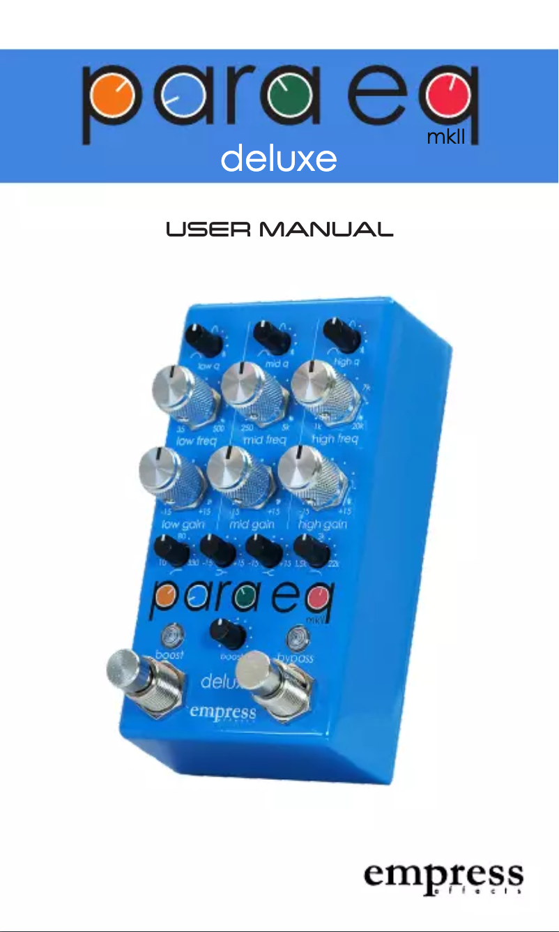 Page 1 de la notice Manuel utilisateur Empress Effects Para EQ MkII Deluxe