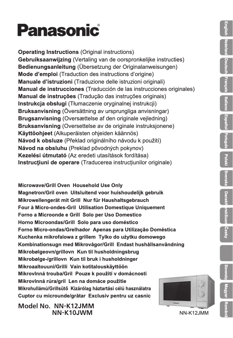Page 1 de la notice Manuel utilisateur Panasonic NN-K10JWM