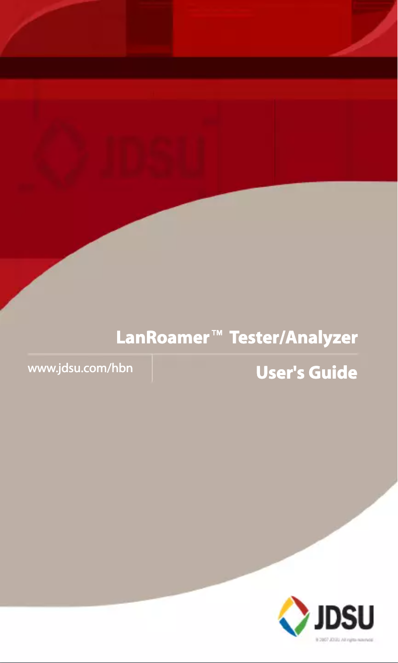 Página 1 del manual Manual de usuario JDSU TP500