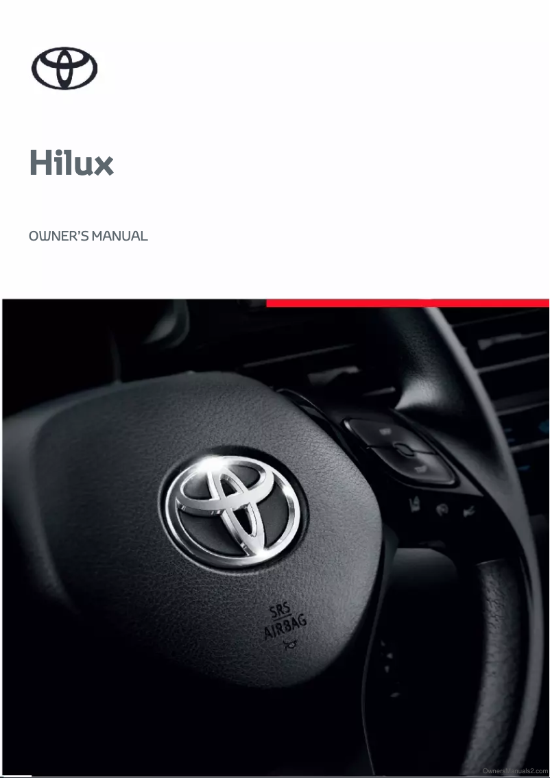 Page 1 de la notice Manuel utilisateur Toyota Hilux (2023)