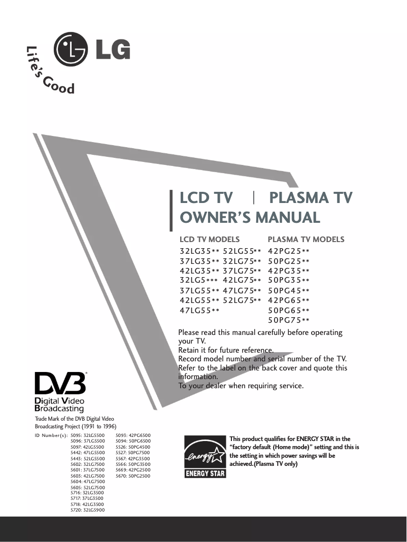 Página 1 del manual Manual de usuario LG 527500