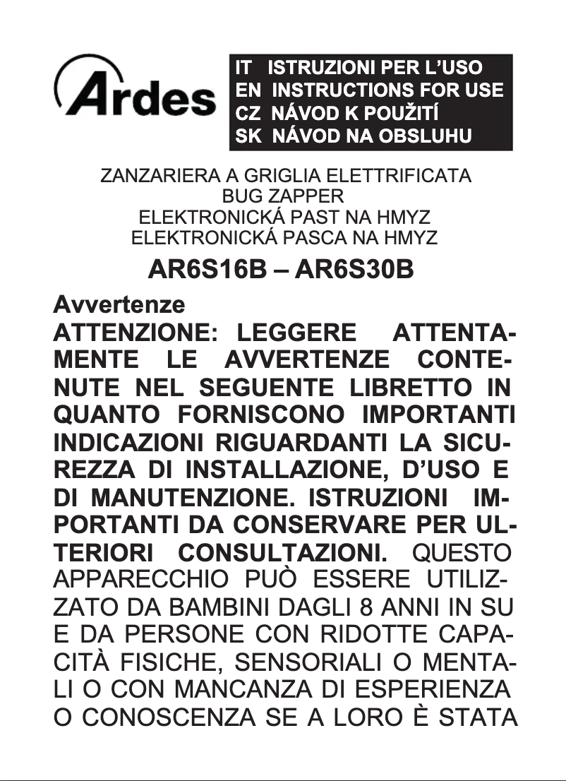 Página 1 del manual Manual de usuario Ardes AR6S16B