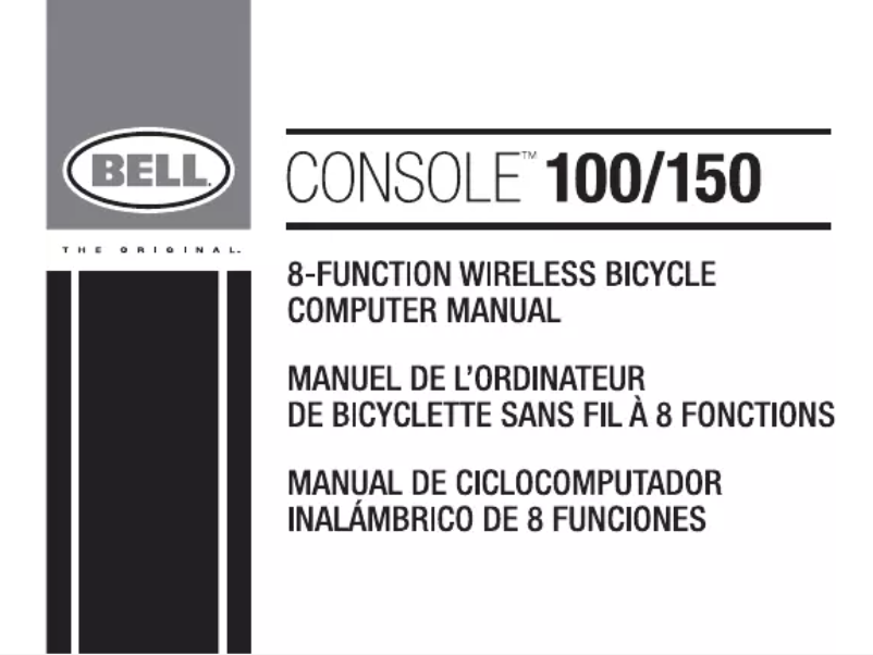 Page n°1 - Manuel utilisateur Bell Console 100