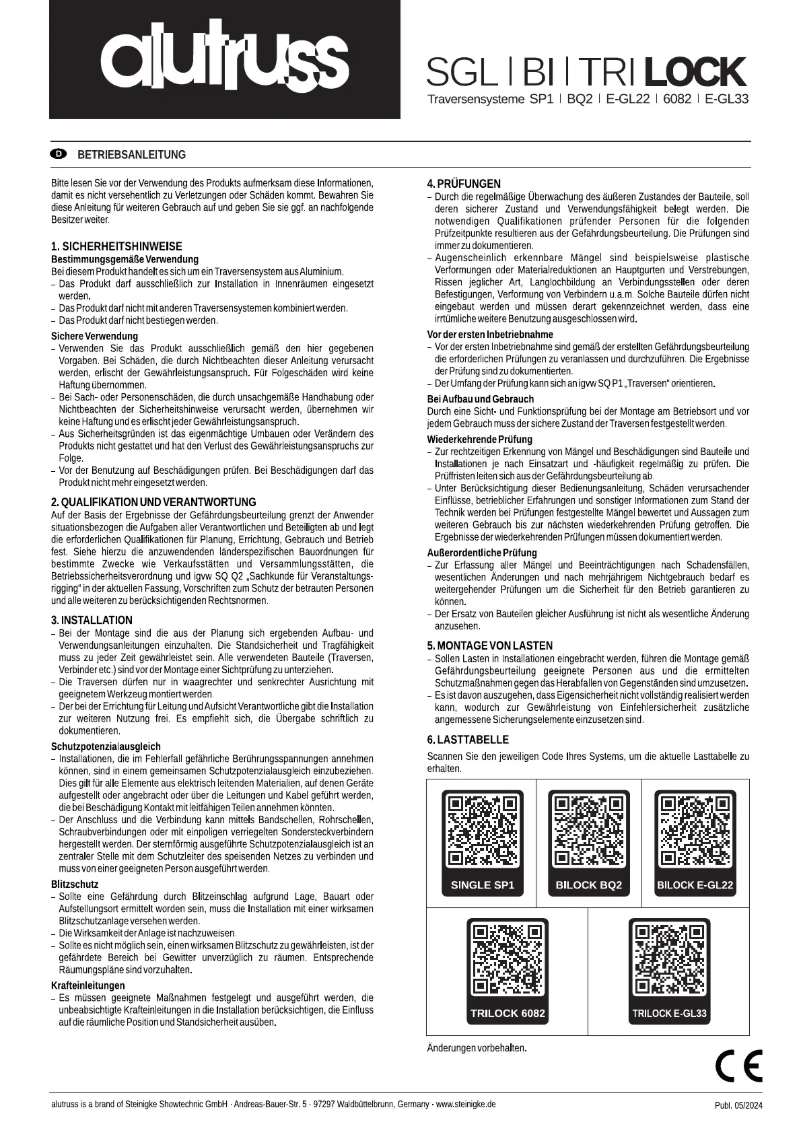 Página 1 del manual Manual de usuario Alutruss AC-19