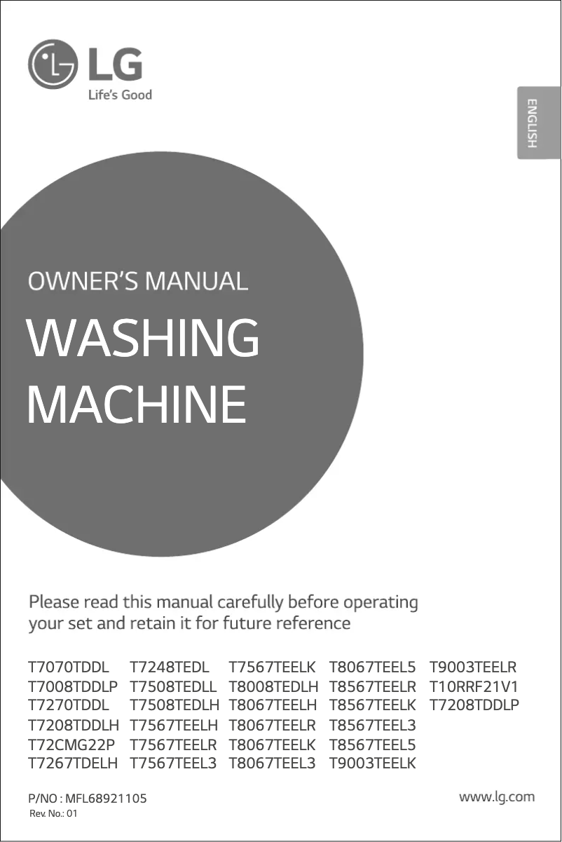 Página 1 del manual Manual de usuario LG T7070TDDL