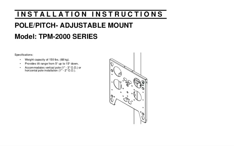 Page 1 de la notice Manuel utilisateur Chief TPM2542