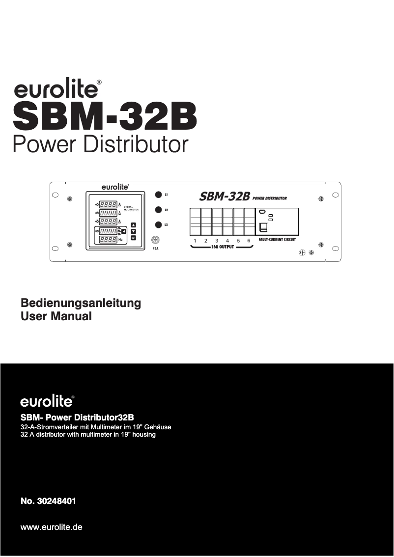 Page n°1 - Manuel utilisateur Eurolite SBM-32B