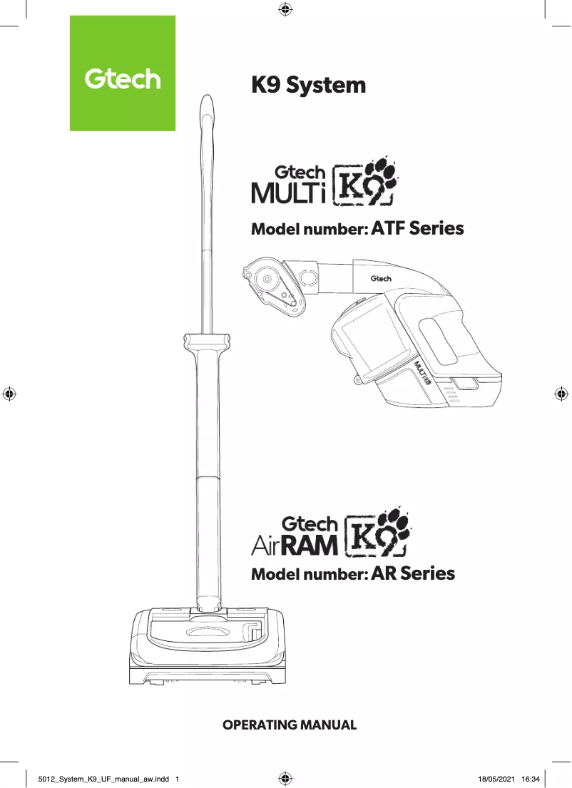 Page 1 de la notice Manuel utilisateur Gtech System K9