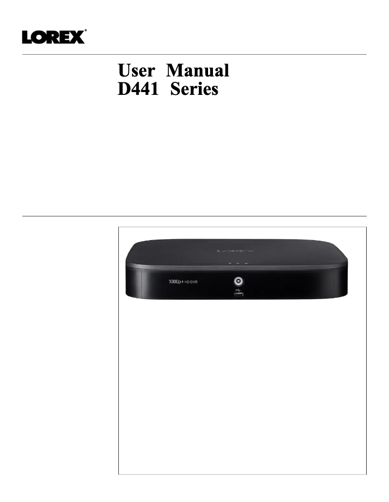 Image de la première page du manuel de l'appareil D441A62-G2DA