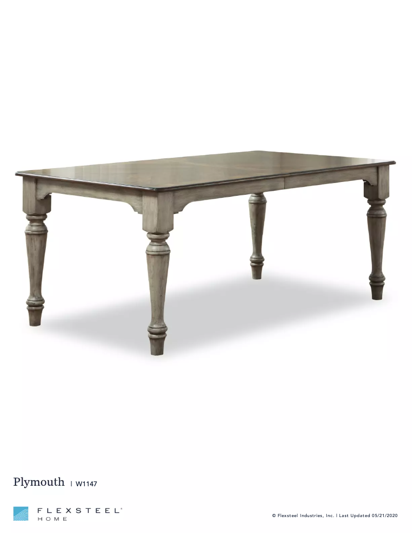Page n°1 - Fiche technique Flexsteel Plymouth W1147-831