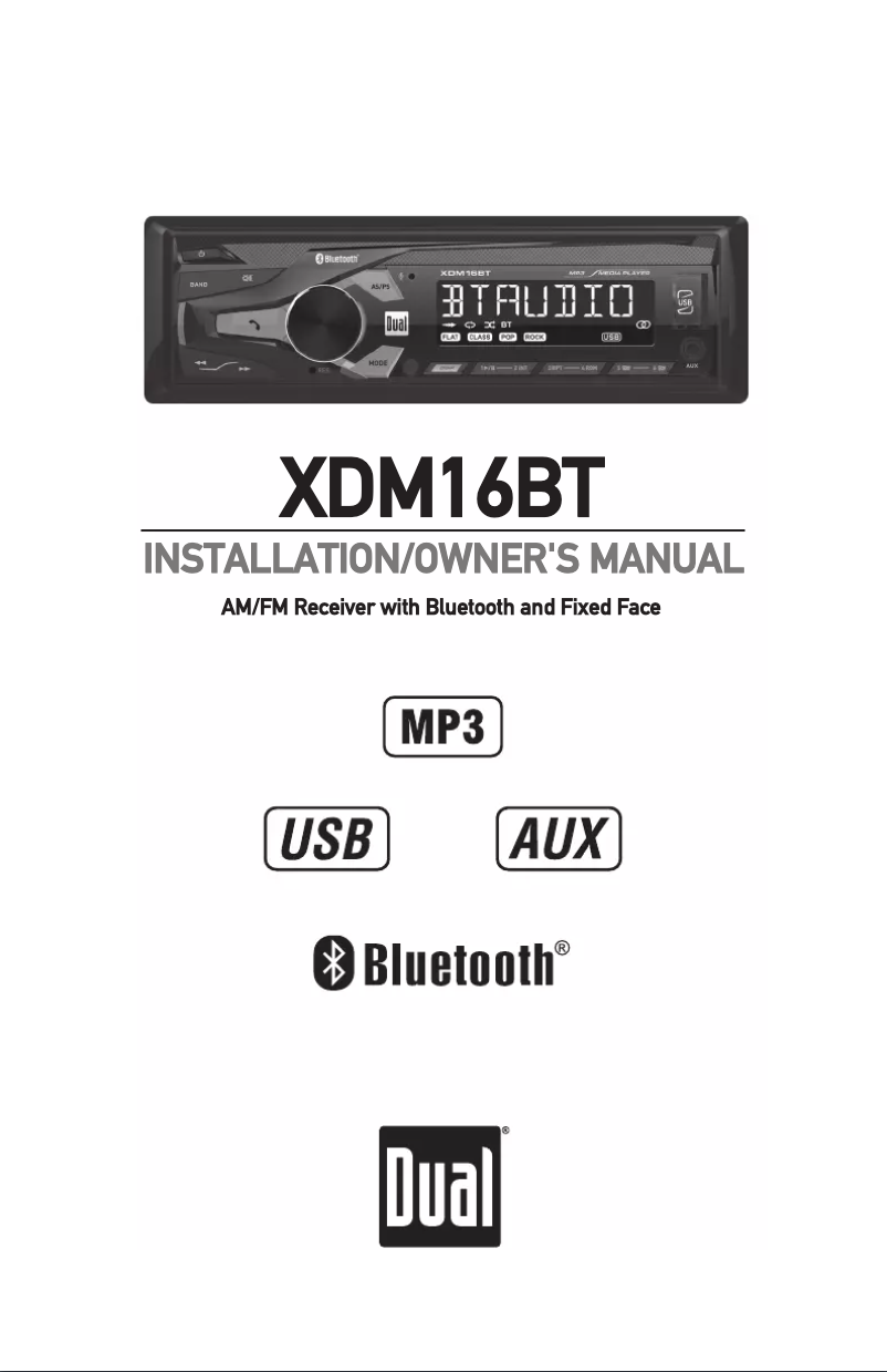 Page n°1 - Manuel utilisateur Dual XDM16BT