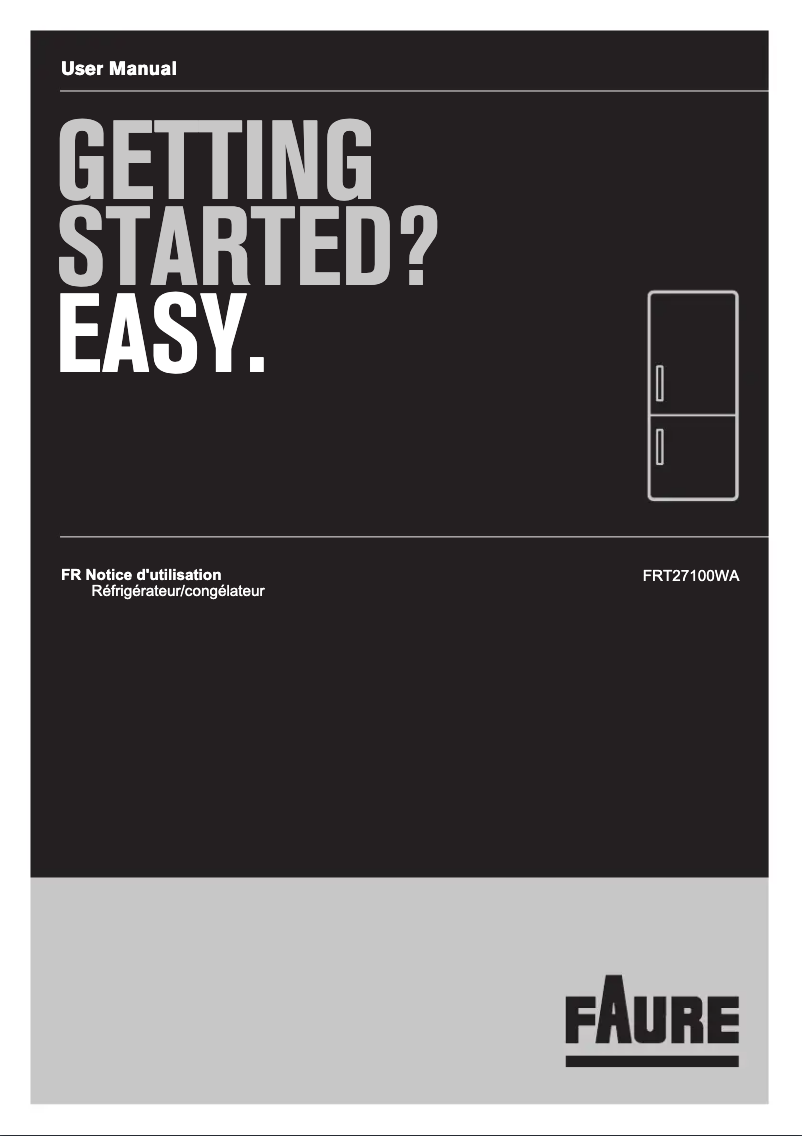 Page n°1 - Manuel utilisateur Faure FRT27100WA