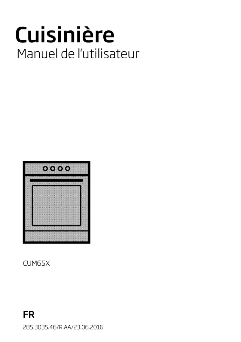 Page n°1 - Manuel utilisateur Beko CUM 65 X