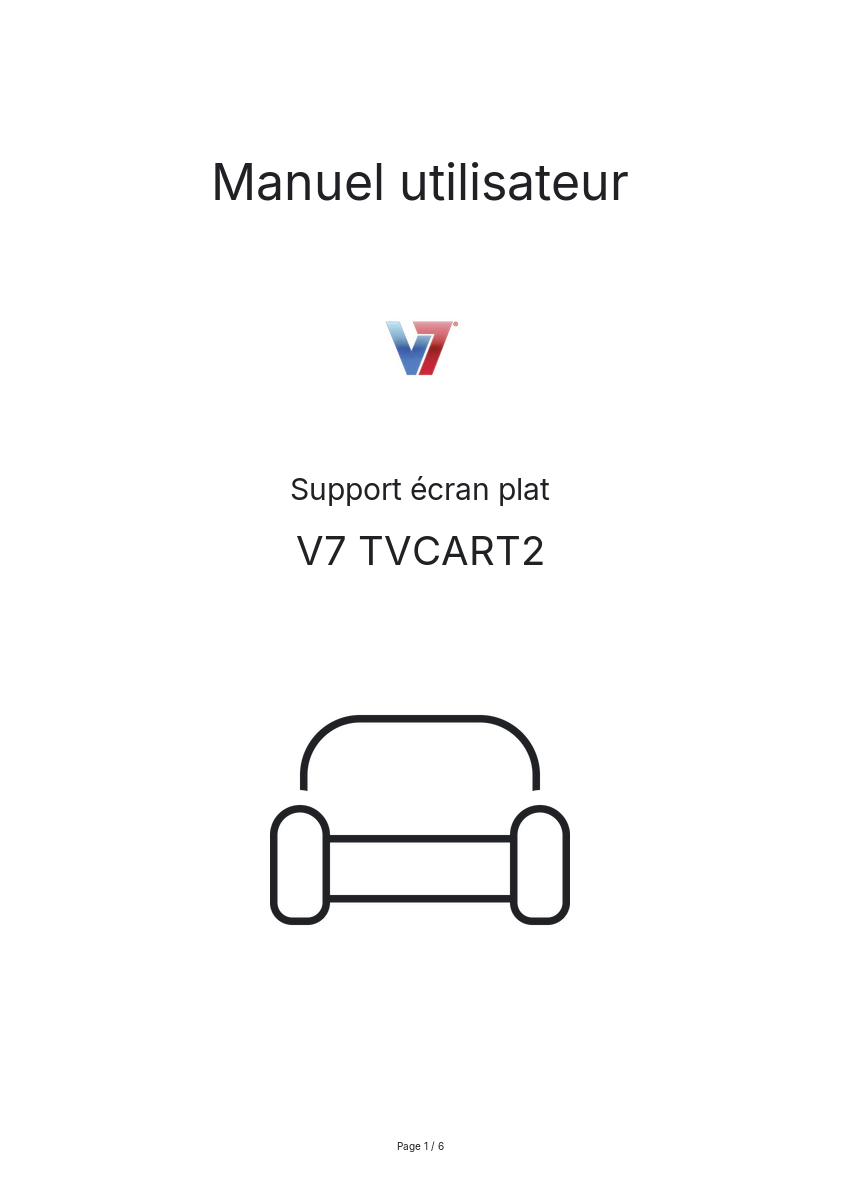 Image de la première page du manuel de l'appareil TVCART2