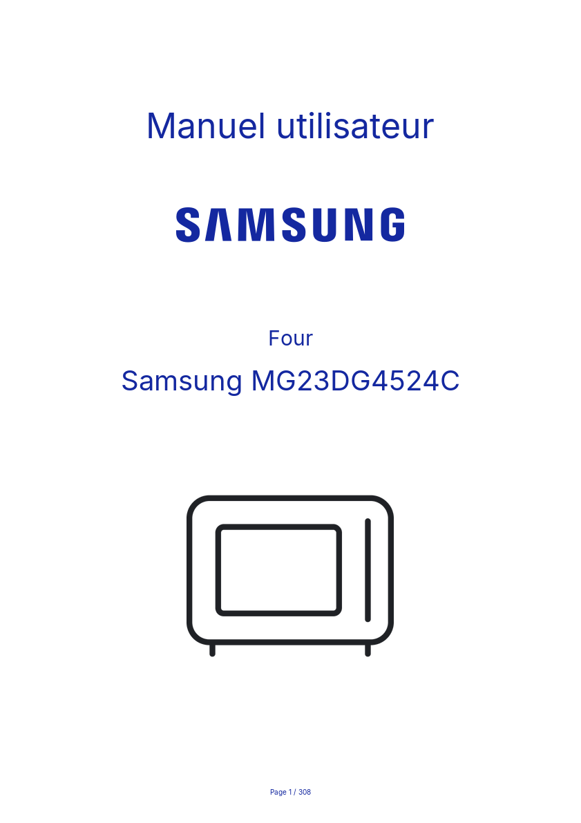Page n°1 - Manuel utilisateur Samsung MG23DG4524C