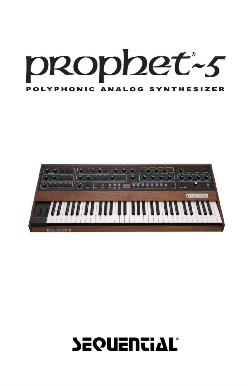 Page n°1 - Manuel utilisateur Sequential Prophet 5