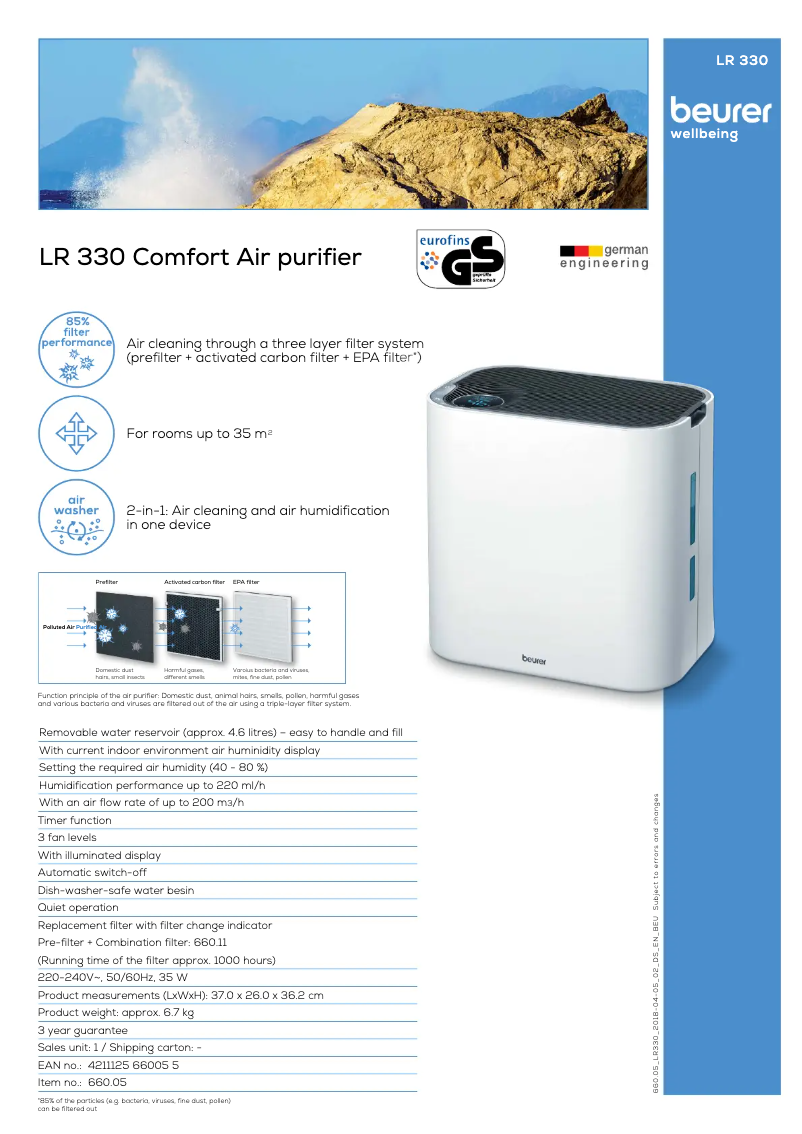 Image de la première page du manuel de l'appareil LR 330