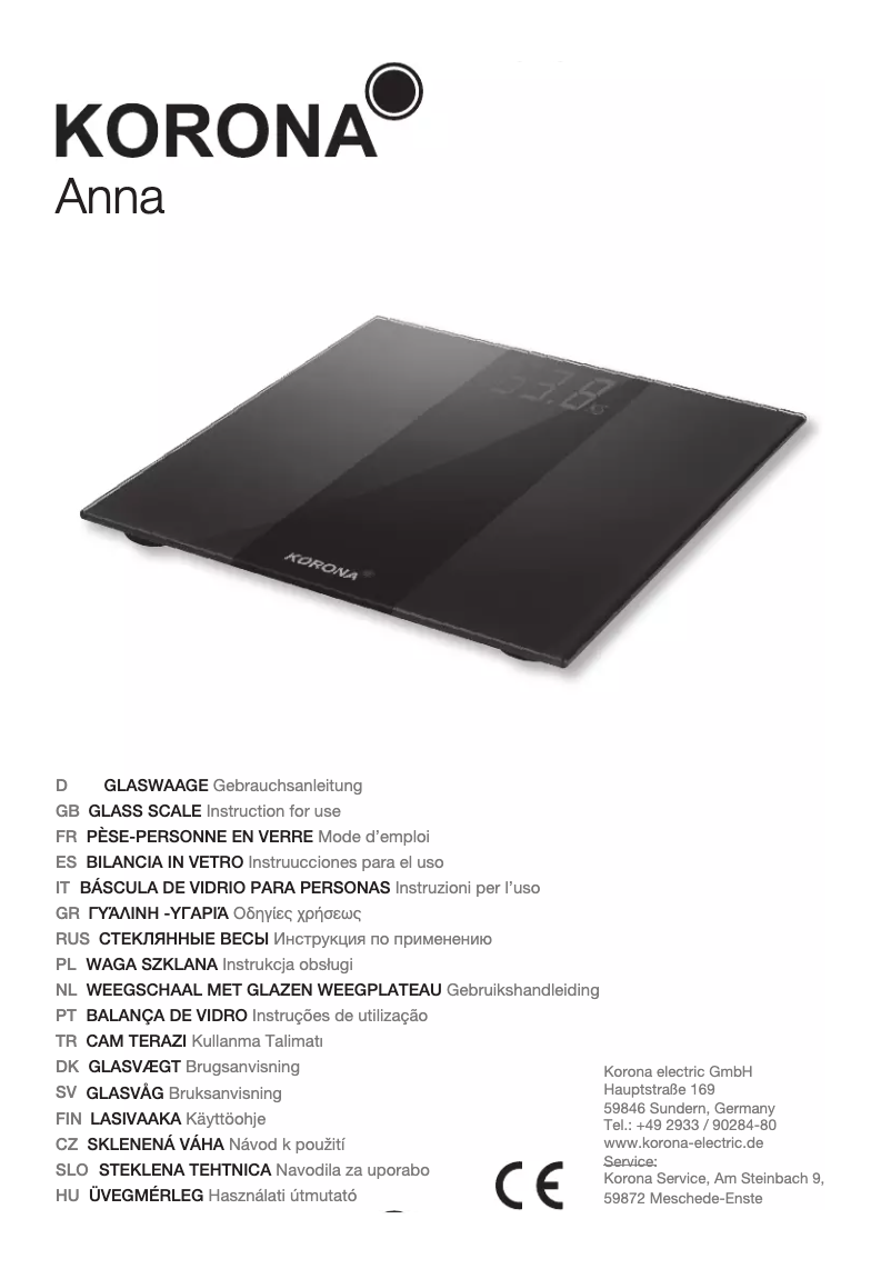 Página 1 del manual Manual de usuario Korona Anna 73560