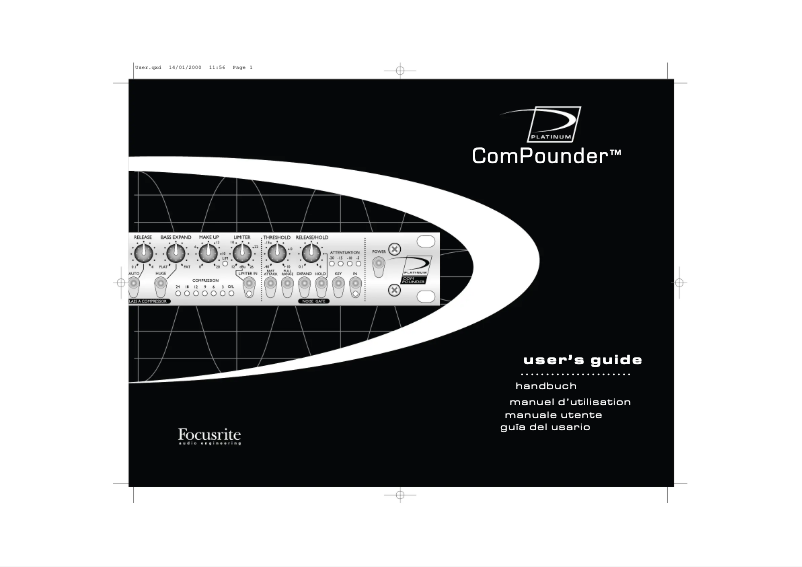 Página 1 del manual Manual de usuario Focusrite Platinum ComPounder