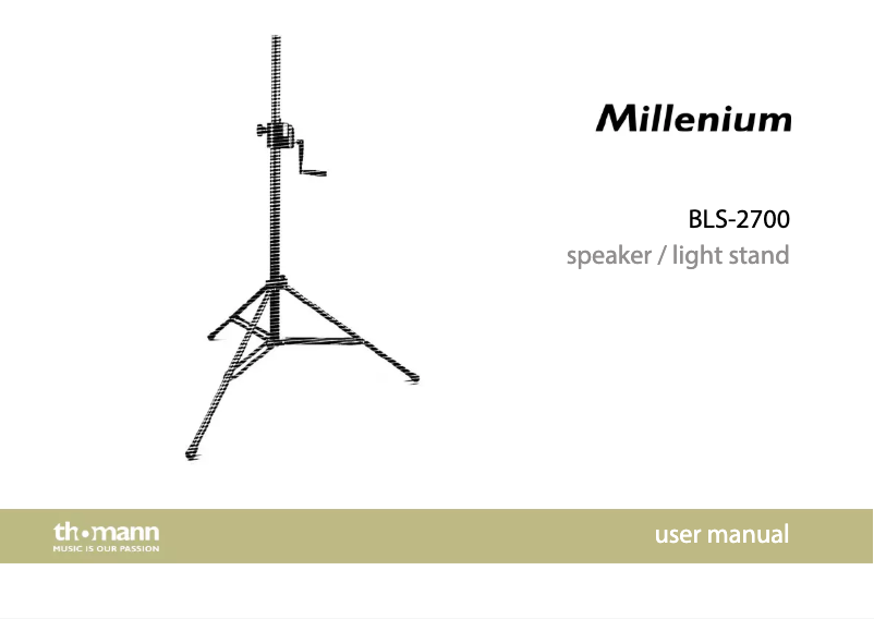 Image de la première page du manuel de l'appareil BLS-2700