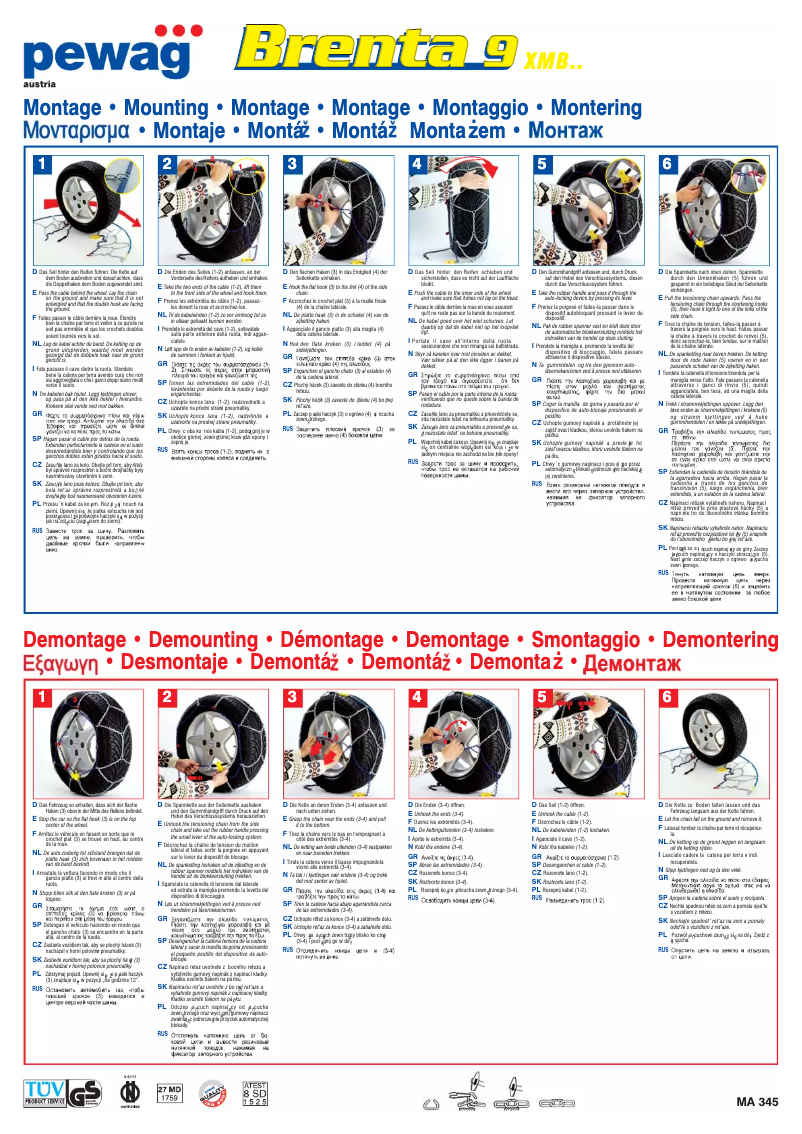 Page 1 de la notice Manuel utilisateur Pewag Nordic Star