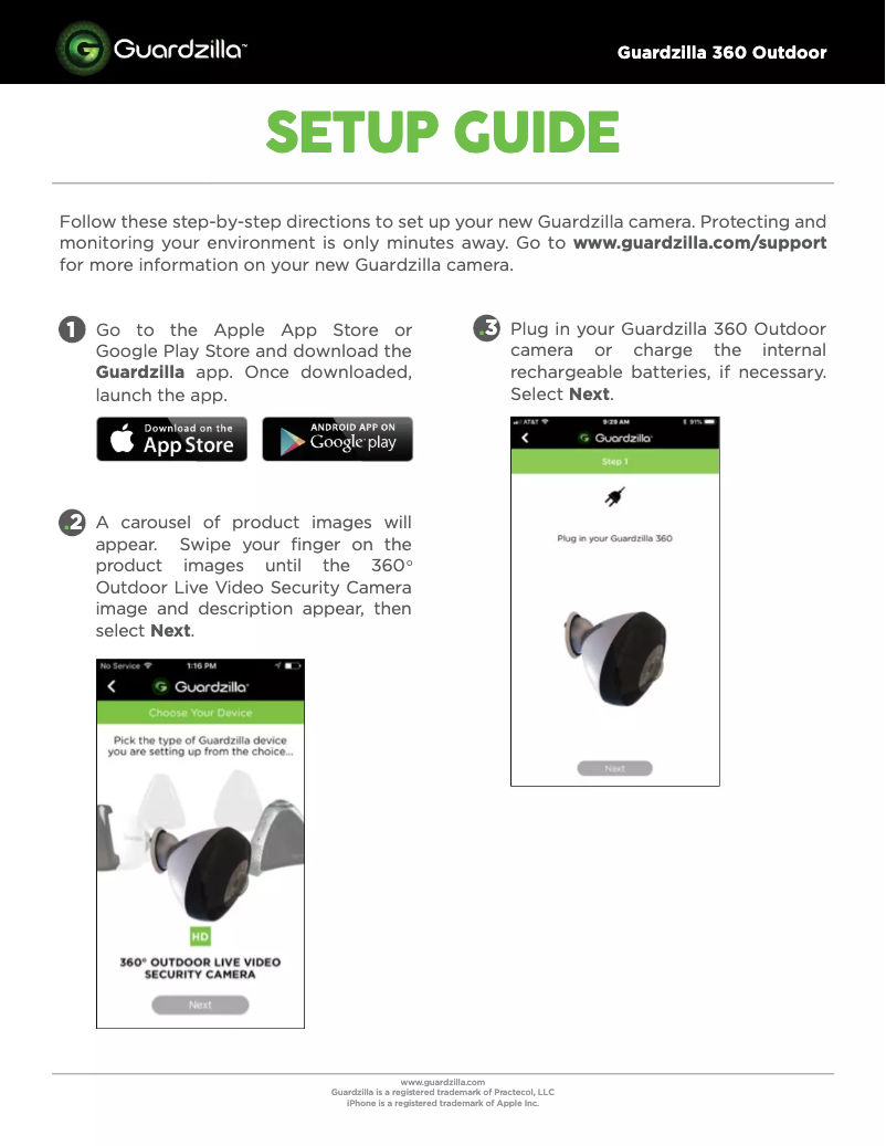 Image de la première page du manuel de l'appareil 360 Outdoor