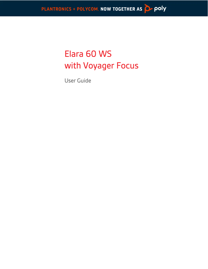 Page 1 de la notice Manuel utilisateur HP Elara 60