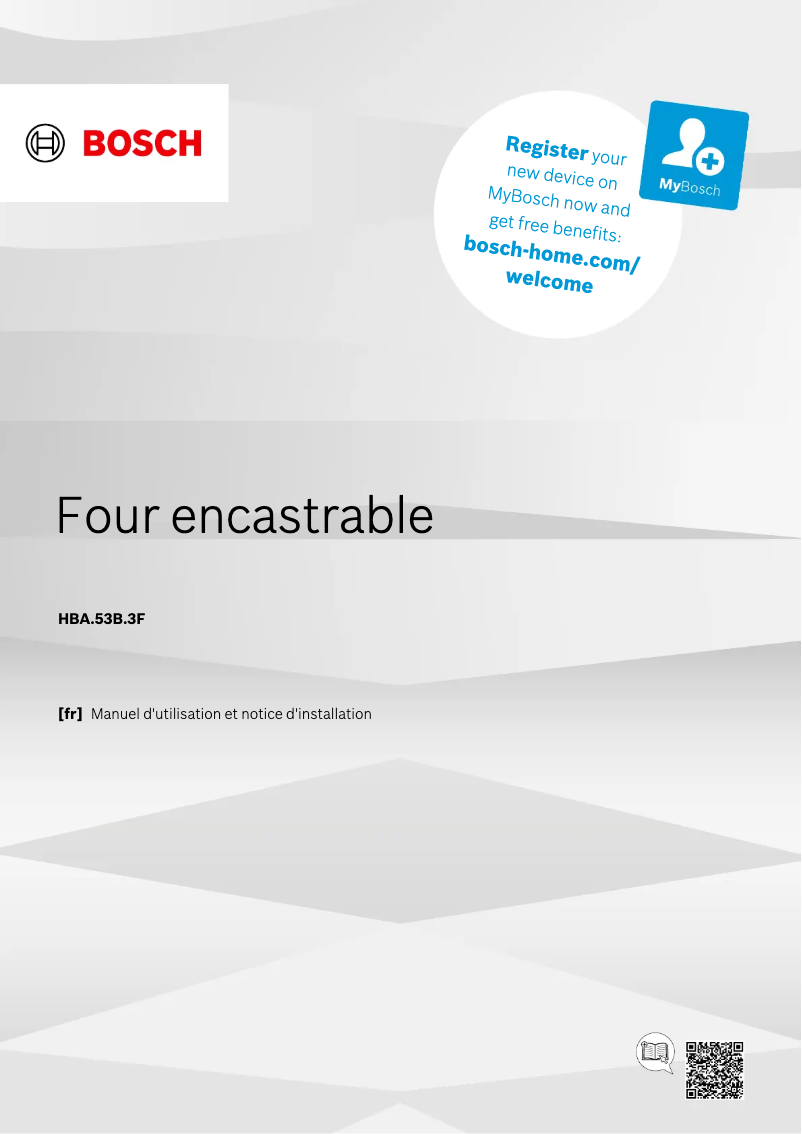 Image de la première page du manuel de l'appareil HBA553BR3F
