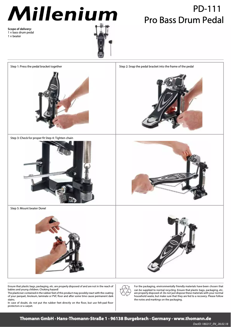 Image de la première page du manuel de l'appareil PD-111