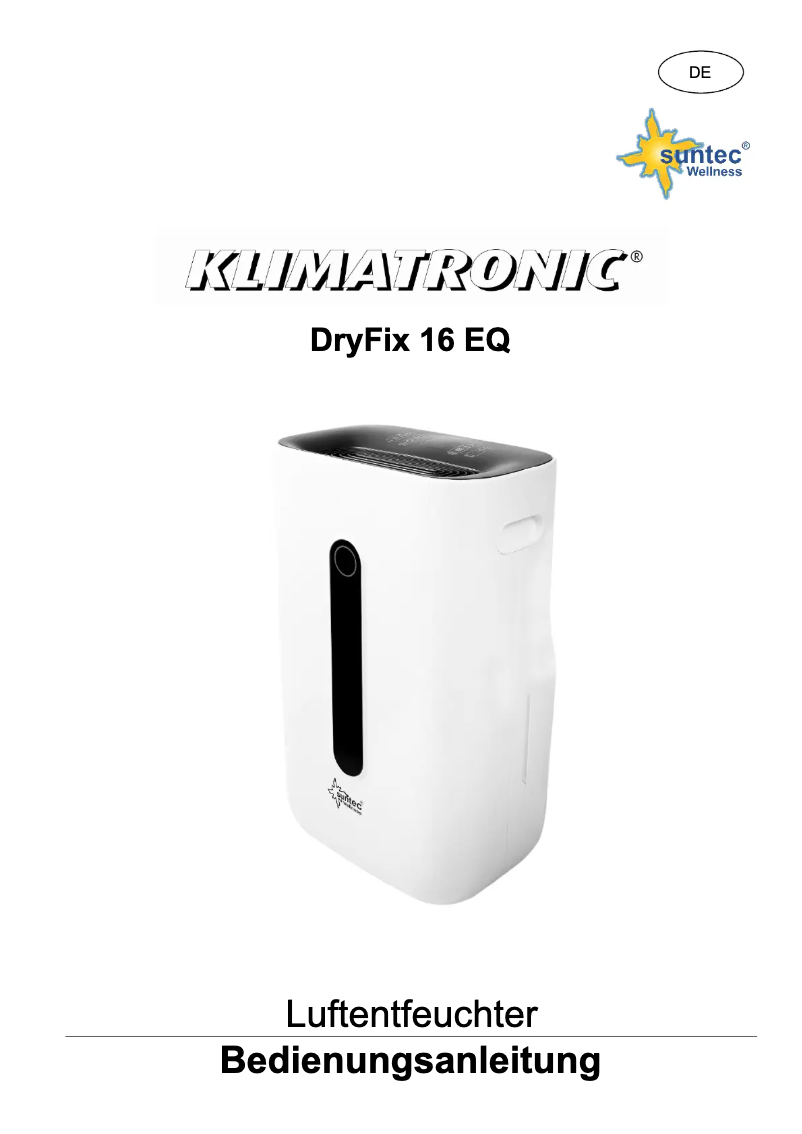 Image de la première page du manuel de l'appareil DryFix 16 EQ