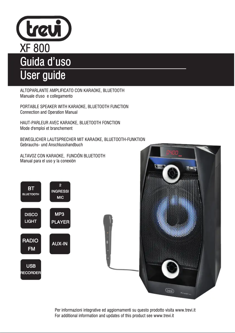 Page n°1 - Manuel utilisateur Trevi XF 800