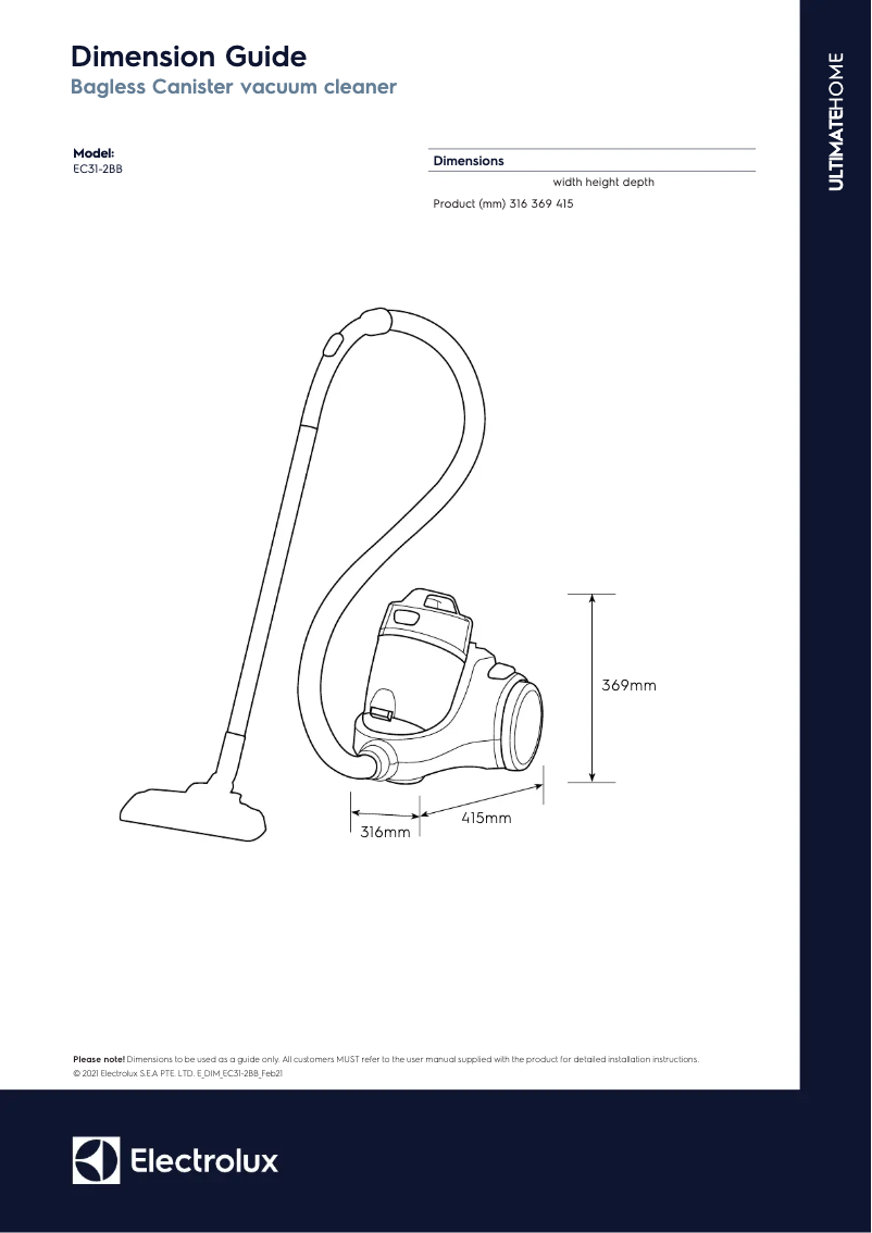 Image de la première page du manuel de l'appareil EC31