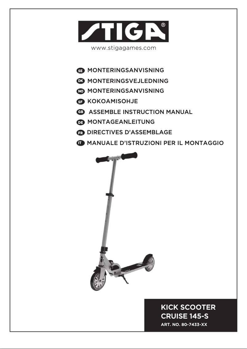 Page 1 de la notice Manuel utilisateur Stiga Cruise 145S