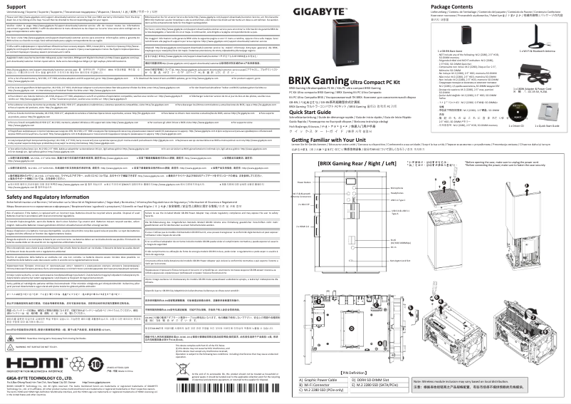 Page 1 de la notice Manuel utilisateur Gigabyte GB-BNi5HG6-1060