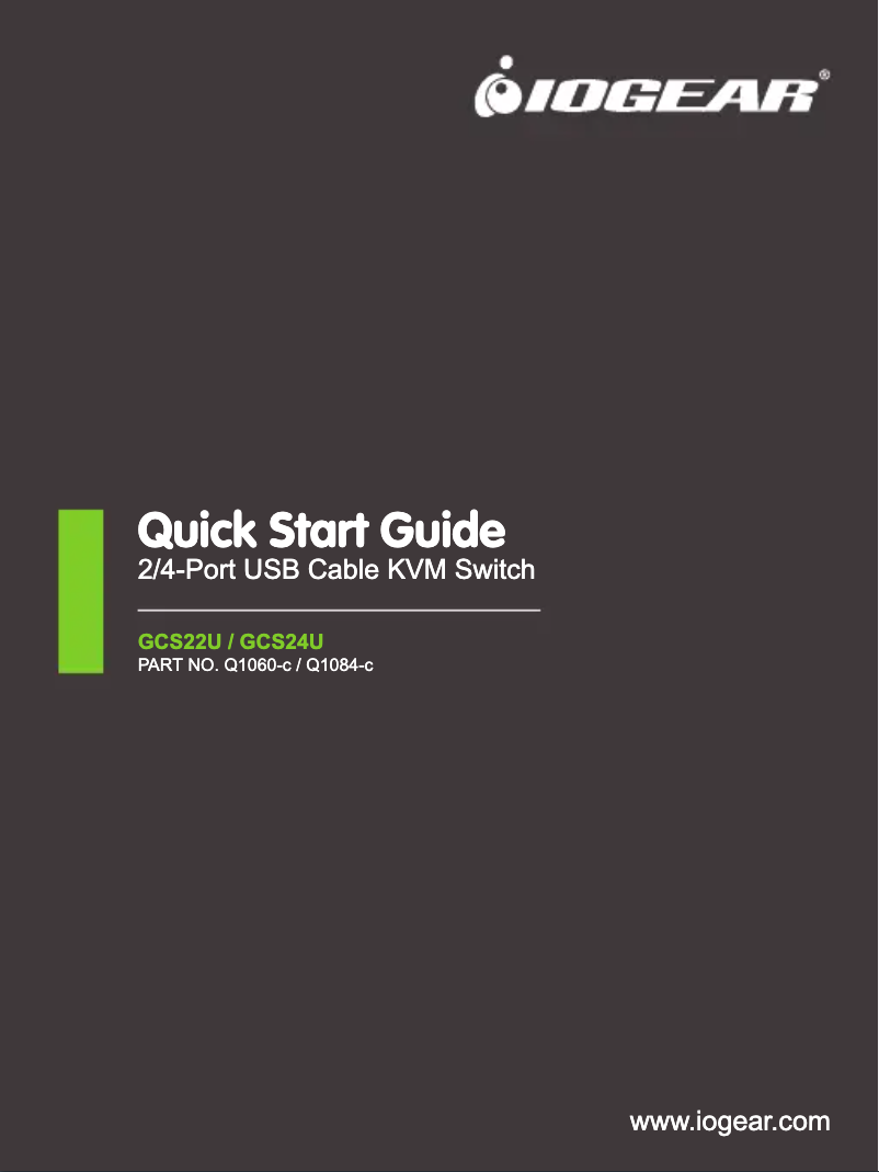 Page n°1 - Manuel utilisateur iogear GCS22U