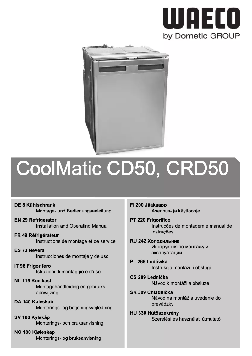Image de la première page du manuel de l'appareil CoolMatic CD 50