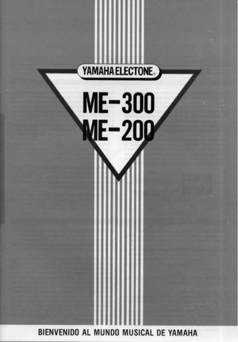 Image de la première page du manuel de l'appareil Electone ME-200