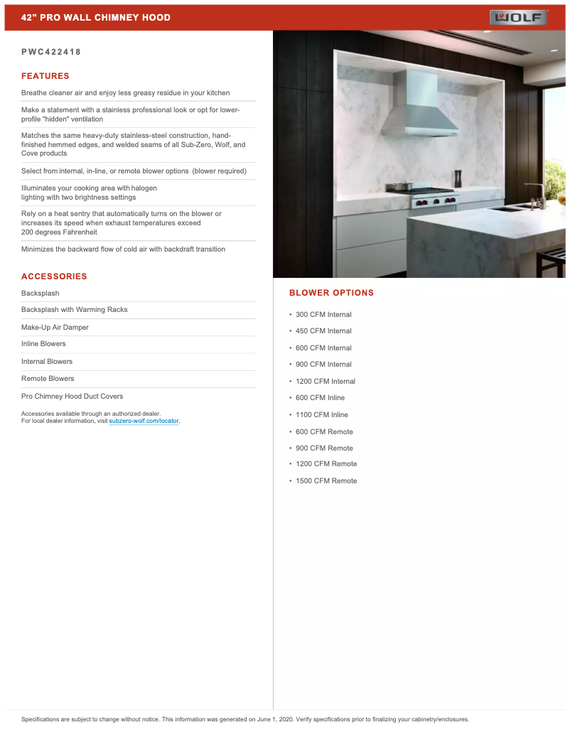 Page 1 de la notice Manuel utilisateur Wolf PWC422418