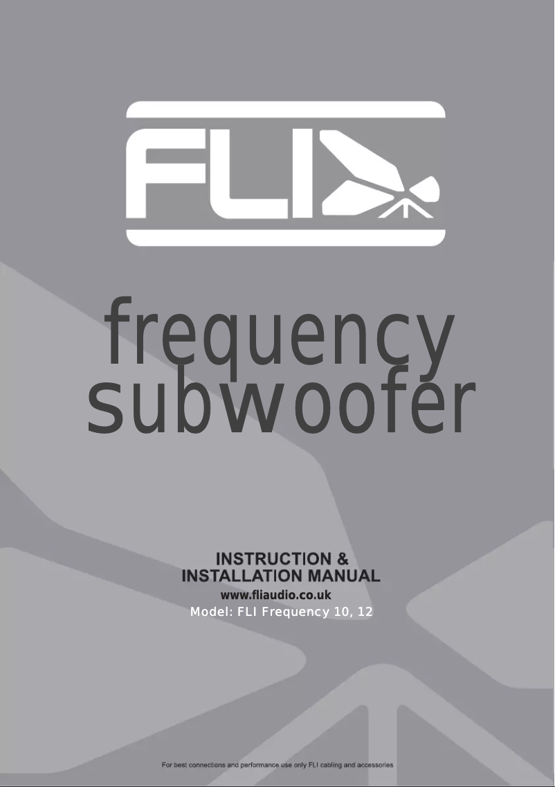 Imagen de la primera página del manual del dispositivo Frequency 12