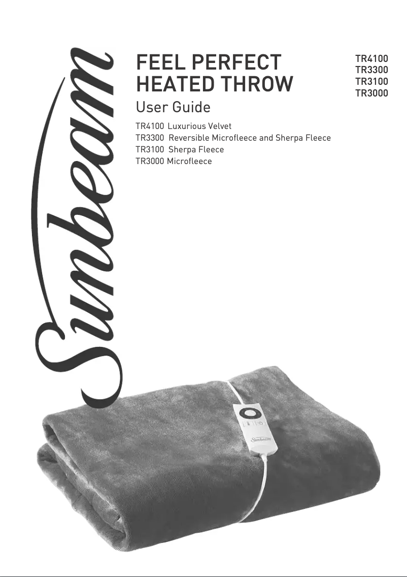 Page 1 de la notice Manuel utilisateur Sunbeam Feel Perfect TR3300
