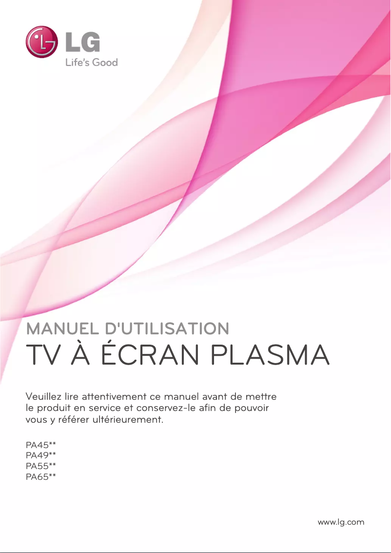 Image de la première page du manuel de l'appareil 60PA5500