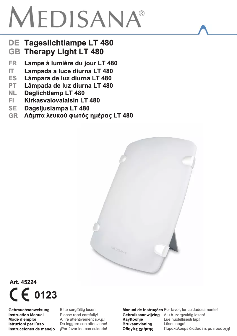 Image de la première page du manuel de l'appareil LT 480