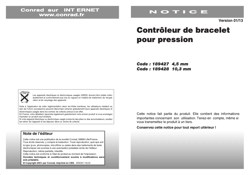 Page 1 de la notice Manuel utilisateur BJZ C-193 2331